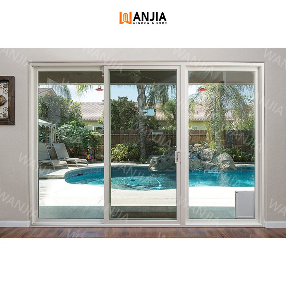 Раздвижная стеклянная дверь для террасы Modern White