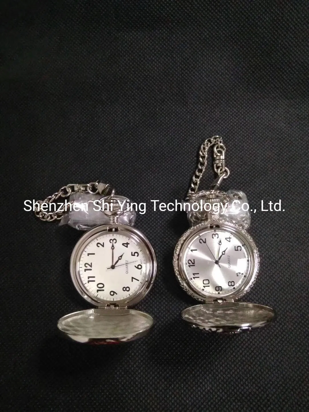 Custom Railroad Pattern Japan Movement Analog Quartz Pocket Watch with Train