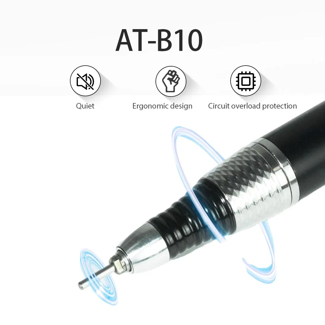 Brushed Electric 30000rpm Stainless Steel Kp-60 Handpiece Passport Nail Drill for Salon