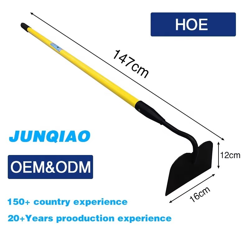 Carbon Steel Garden Hoe Fiberglass Handle for Agriculture Gardening Weeding