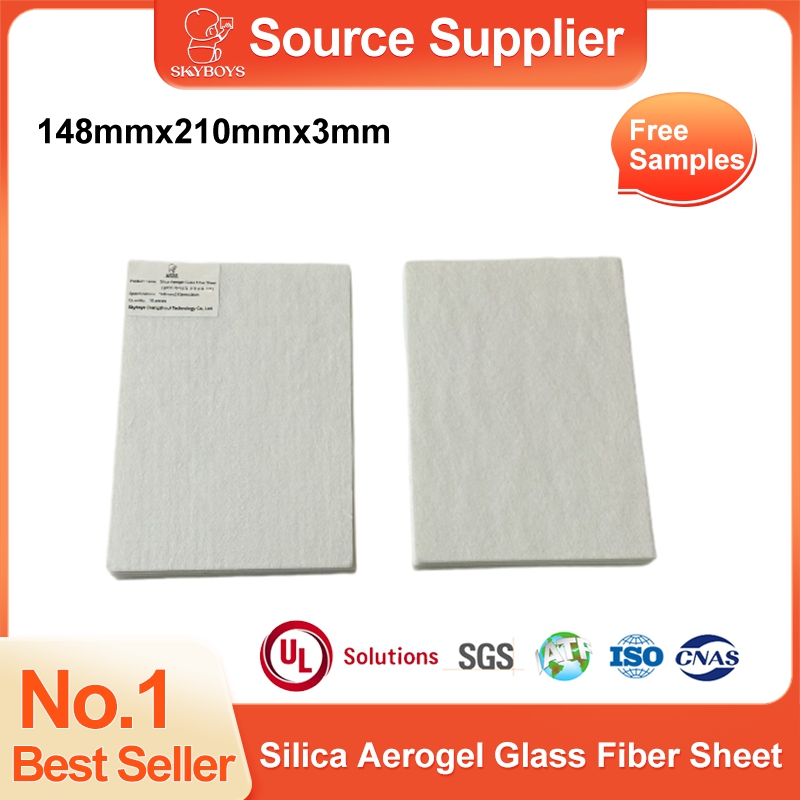 Silica Aerogel Glass Fiber Sheet Blankets Fireproof Insulation Sheet for Pipeline Furnace Square Construction Glass