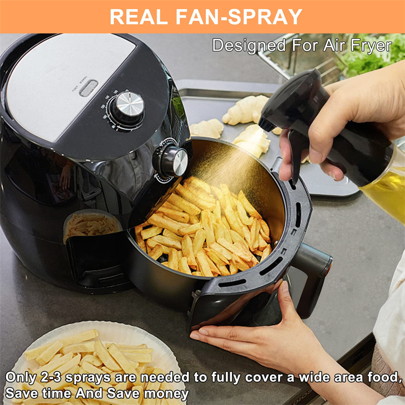 210ml Reusable Food Grade Oil Vinegar Spritzer Sprayer Bottles Glass Olive Oil Dispenser Bottle Oil Sprayer for Cooking
