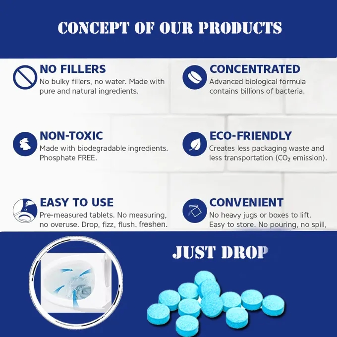 Natural Scented Solid Air Freshener Toilet Cleaning Effervescent Tablets