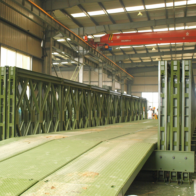 Temporary Bailey Steel Structure Bridge Modern Design with Strong Metal Frame