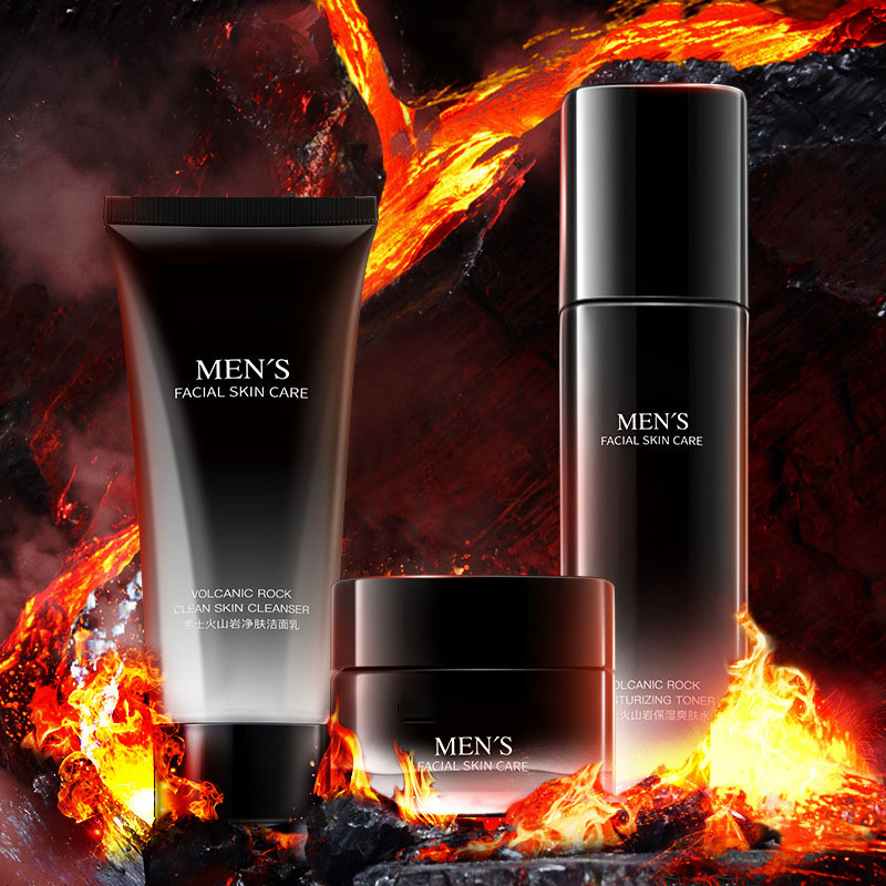 Custom Logo Men's Skin Care Moisturize Shrink Pores Cleanser Toner Cream Skin Care Kits for Men