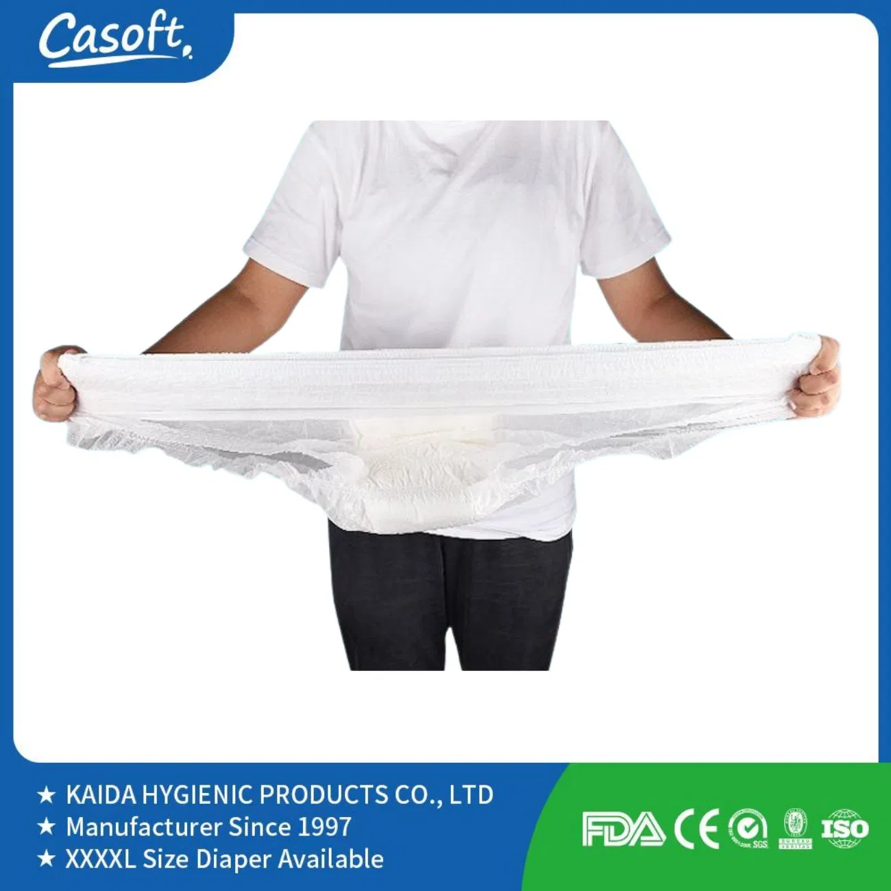 Casoft Free Samples Huge Elastic Large Absorption 3D Leak Guard Diaper Pants with CE/FDA