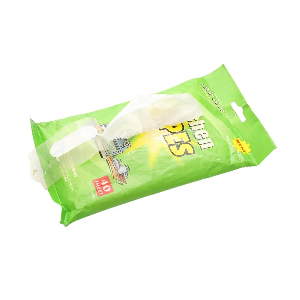 Custom Logo 80PCS 40PCS Multifunctional Kitchen Cleaning Wipes Reusable Oil Remover Wet Cleansing Wipes