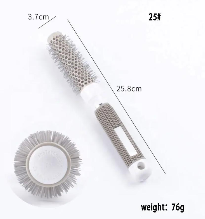 Salon Round Aluminum Tube Ceramic Barrel Comb Hairdressing Hair Brush