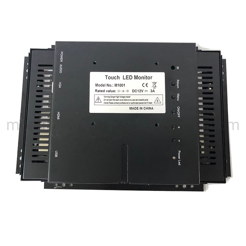 10.1-Inch Open-Type Iron Case Embedded Capacitive Touch Display, Industrial Display Screen