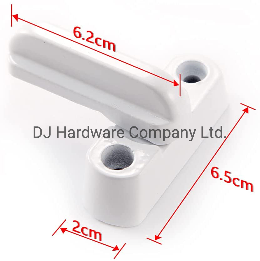 Window Locks 2 PCS UPVC Door Security Sash Jammer Home Security Door Lock for Various UPVC/PVC Doors and Windows Zinc Cast Alloy White