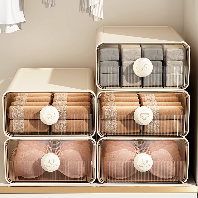 Bedroom Underwear Storage Box, Household Dustproof Clothing and Socks Organizer