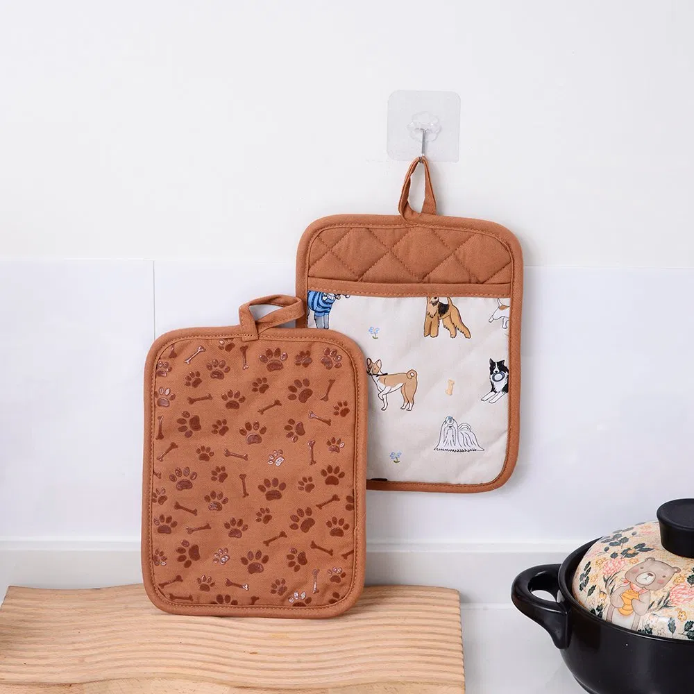 Custom Short Oven Heat Resistant Kitchen Printing Silicone Pot Holder