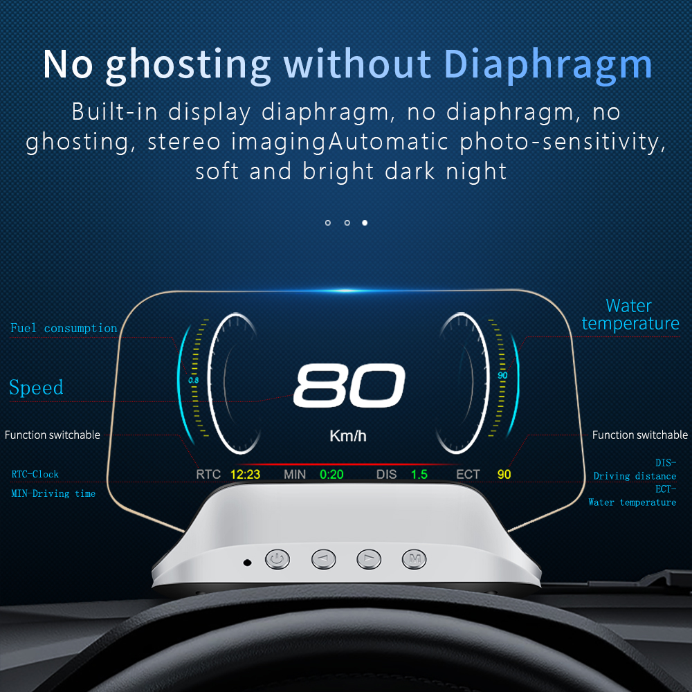 HUD дисплей автомобильный OBD GPS с TPMS C3
