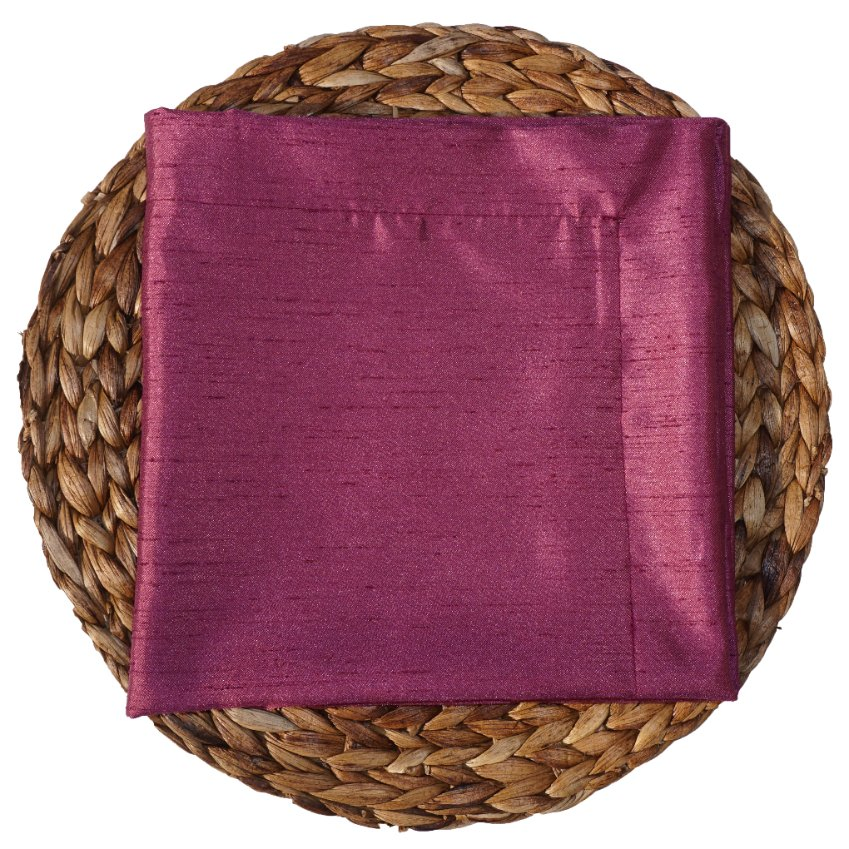 Cerise Luxurious Slub Satin Fabric Collection for Table Satin Napkins