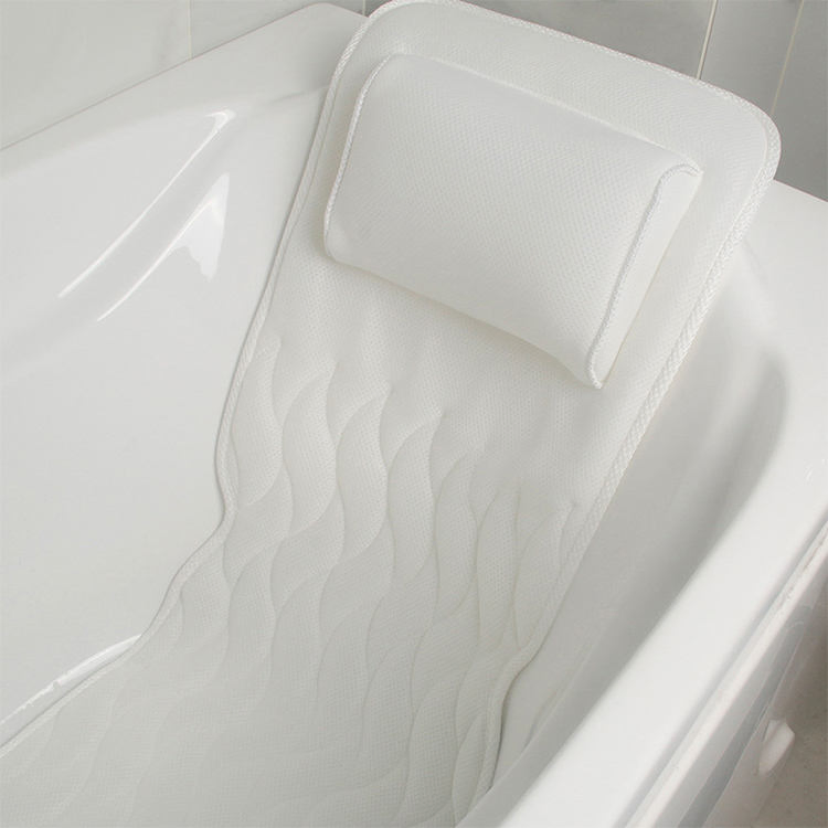 Bathtub 40X55X60cm Bathroom Everyday Presents 300PCS 3D Spacer Mesh Hotels Luxury Bath Pillow with Suction Cups Bath Tap Pillow