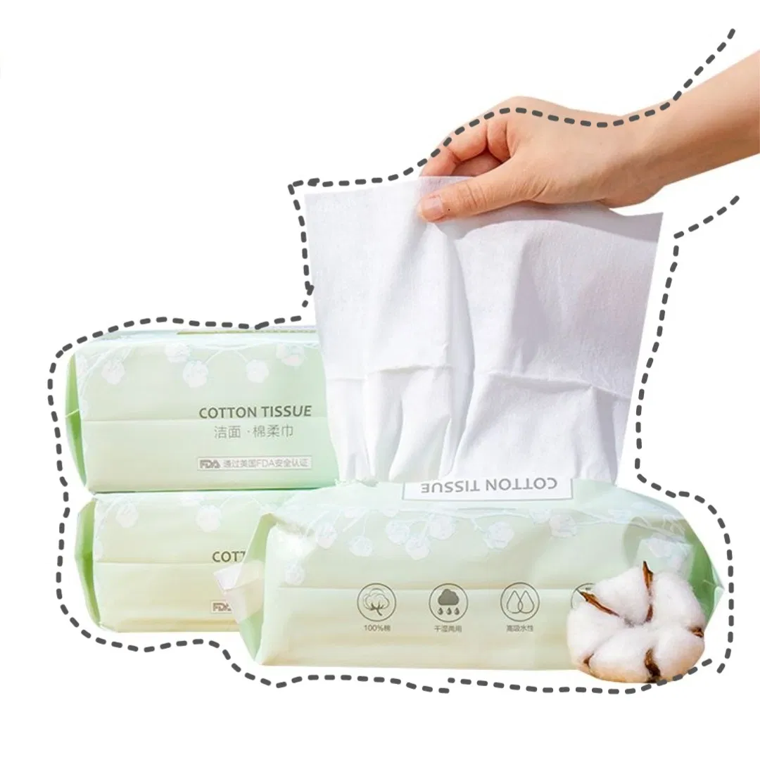 Customized Disposable 100% Cotton Soft Face Cleansing Towel for Skin Care