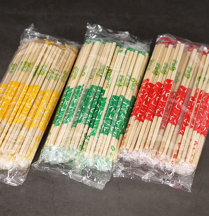 Eco-Friendly Natural OPP Bag Individual Package Bamboo Chopstick Disposable Round Chopsticks