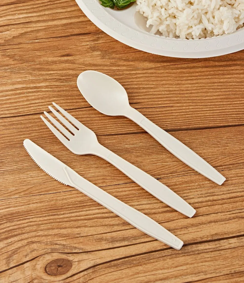 Wholesale Biodegradable Dinnerware Kit Disposable Cutlery Forks and Spoons Eco Friendly Utensils