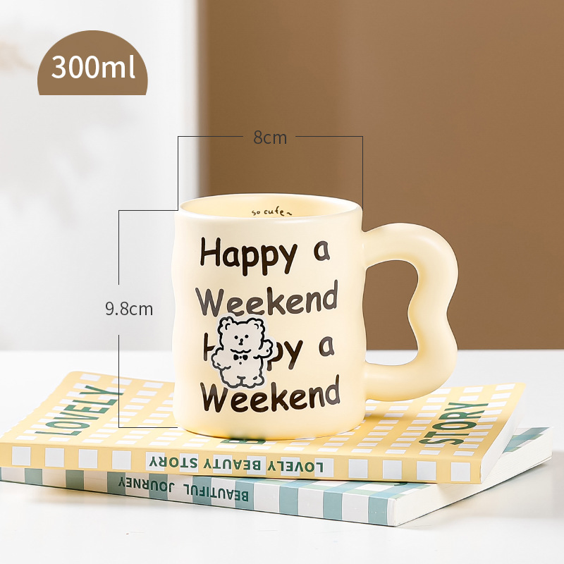 Ceramic Cute Creative Cartoon Home Round Mug