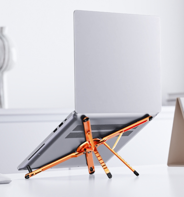 Multifunctional Magnetic Phone Holder Portable Aluminum Alloy Desktop Laptop Stand Foldable for Travel 360 Rotating Magnetic Travel Mount Tablet Mount