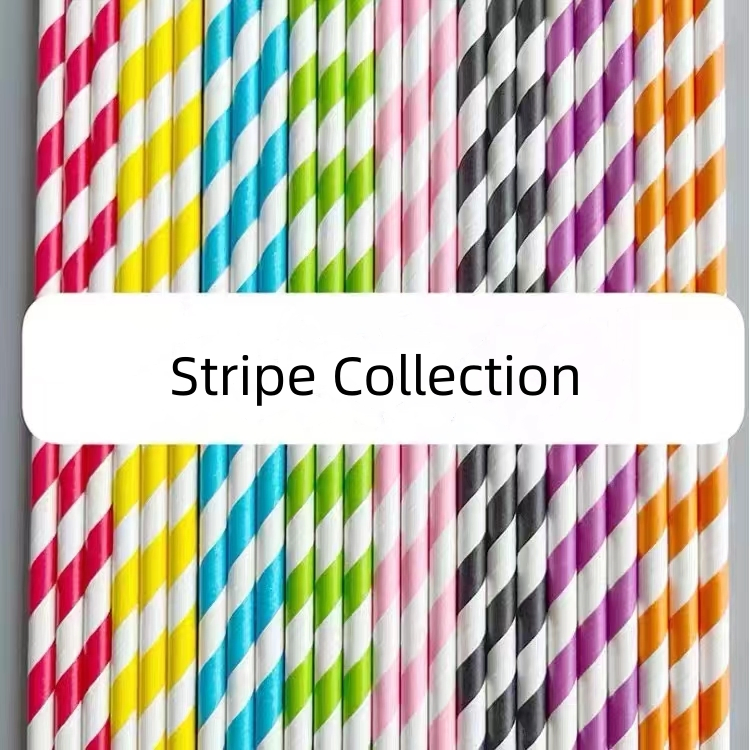 Colorful Biodegradable and Recycled Paper Straws