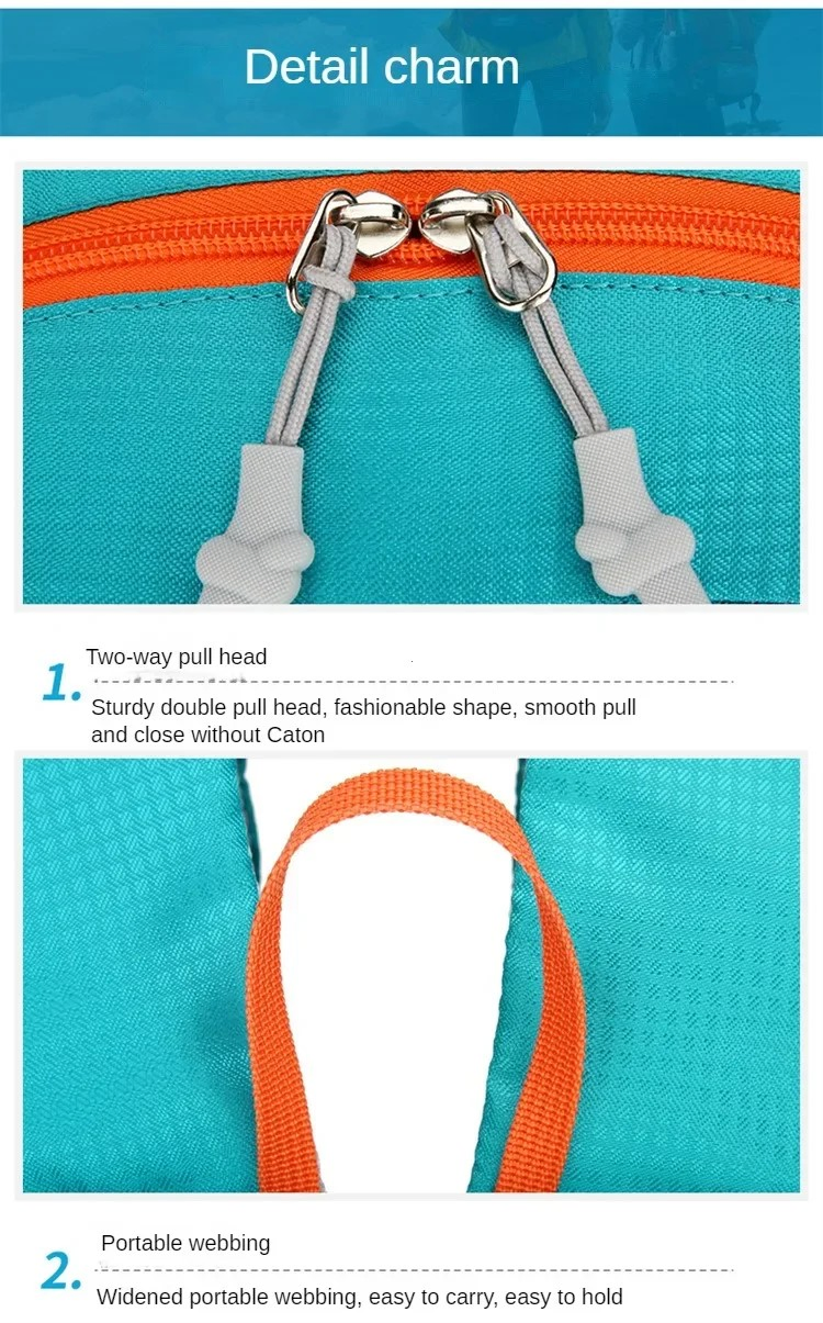 Portable Outdoor Hiking Bag Lightweight Foldable Waterproof Ultralight Backpack for Women Men Travelling Hiking Bag