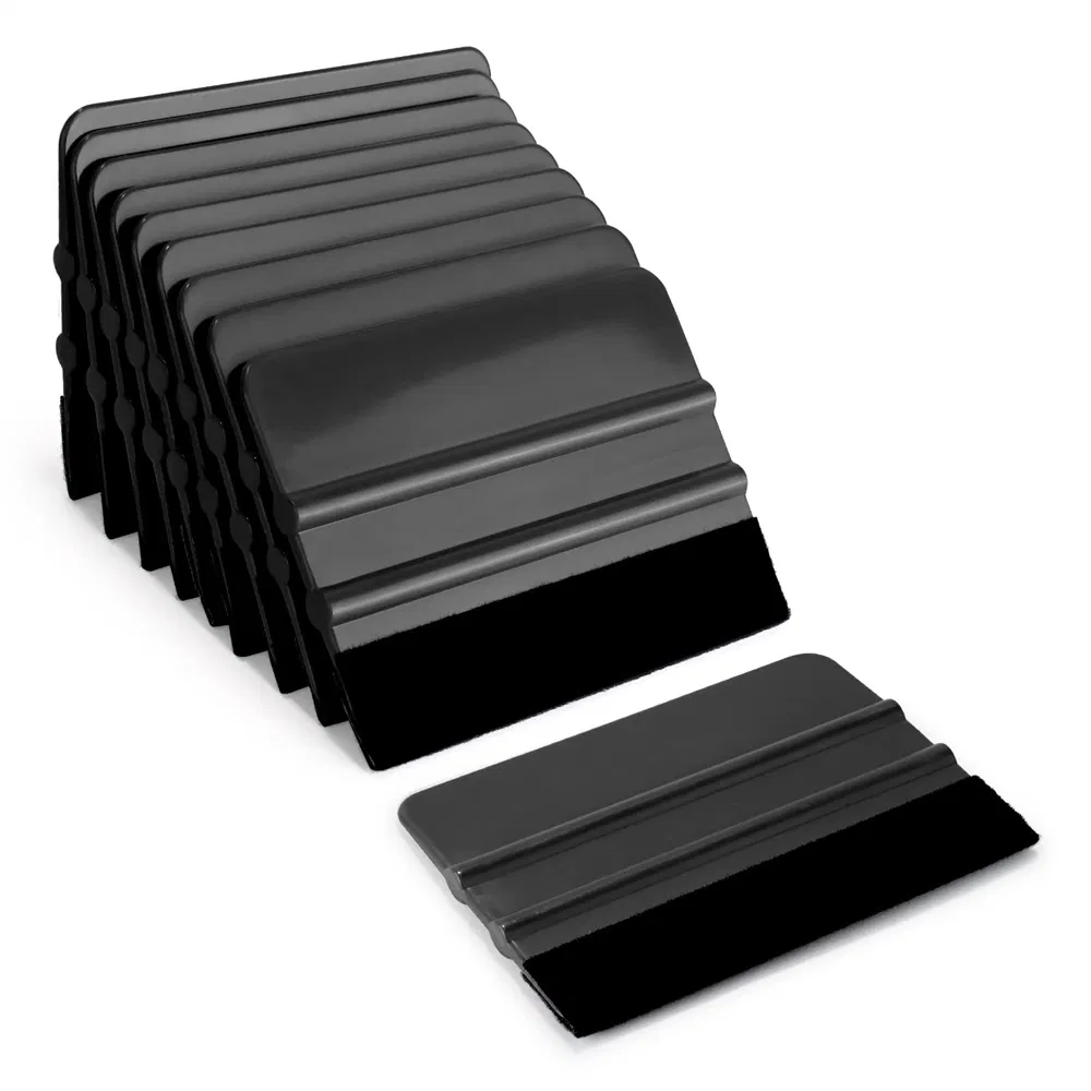 Custom Car Vinyl Wrapping Tool Set - Plastic Squeegee with Felt Edge