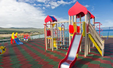 Recycled Rubber and Polyurethane Binder Anti Slip Rubber Tiles for Horse Stable Pathway Outdoor Park Pathway Floor Interlocking Rubber Tiles