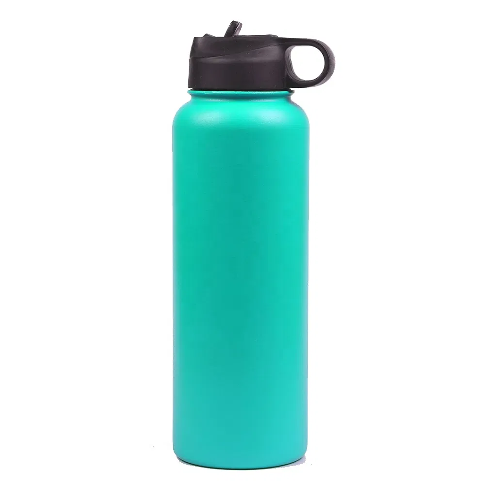 40 Oz Vacuum Insulated Stainless Steel 18/8 Wide Mouth Water Bottles