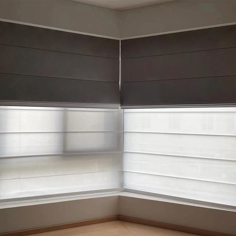 Factory Price Modern Roman Roller Shades Motorized Double Roman Blinds for Window