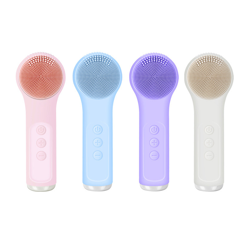 Deep Cleansing Rechargeable Silicone Face Scrubber Pore Purifying Electric Beauty Device Facial Cleansing Brush