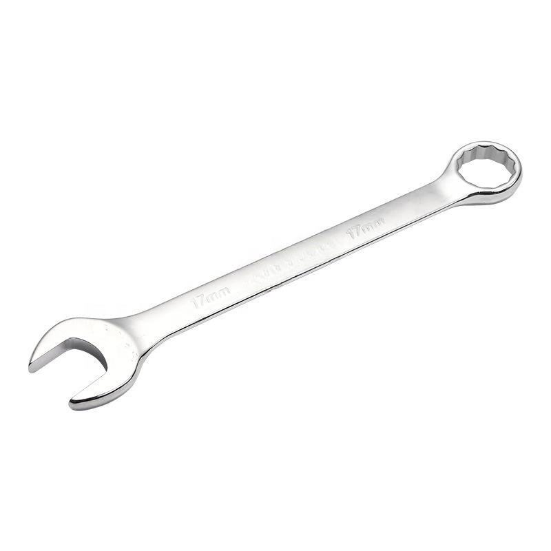 High Strength 10PCS Large Size Combination Wrench Kit Polished Chrome Finish