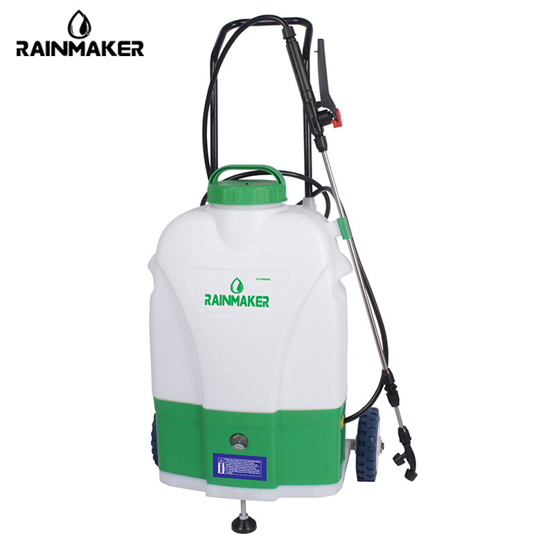 Rainmaker Customized 20L Agricultural Portable Plastic Pesticide Battery Wheel Sprayer