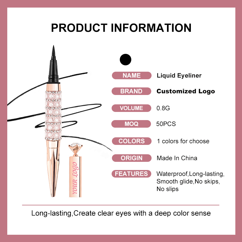 Beauty Supplier Hot Selling Waterproof Private Label Custom Liquid Eyeliner Free Sample