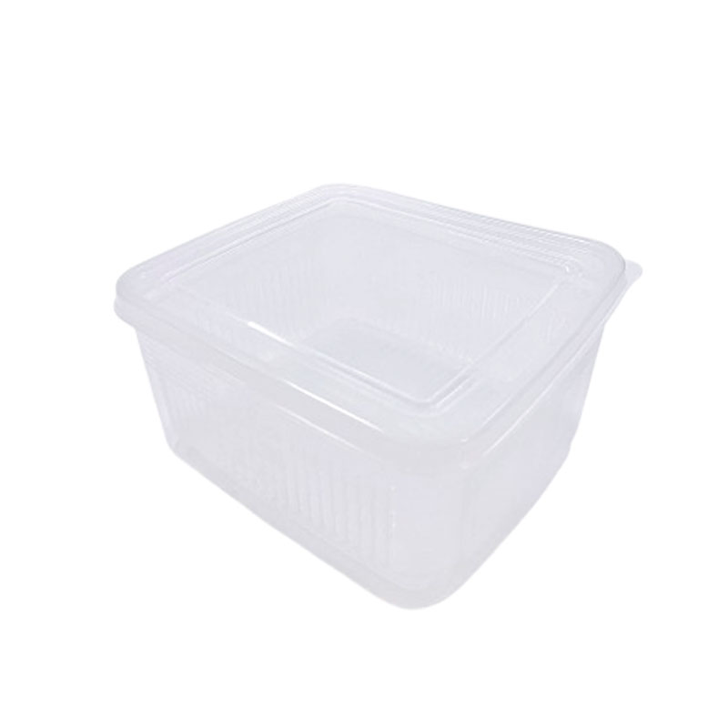 1.1L Stackable Crisper Refrigerator Organizer Bin Transparent Plastic Food Storage Containers