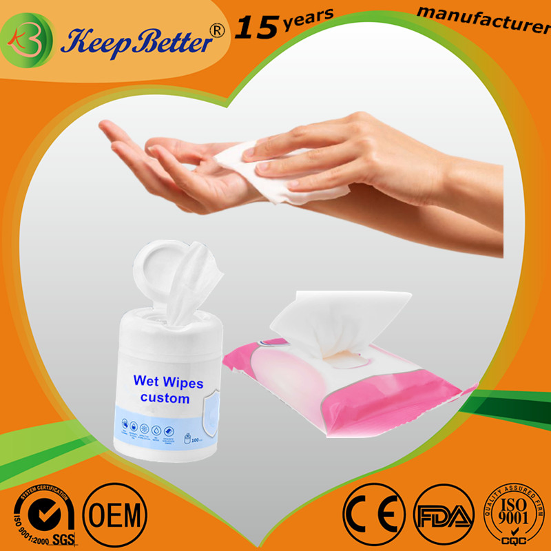 5 Years Factory of Cotton Baby Wet Wipes 60 PCS Packing