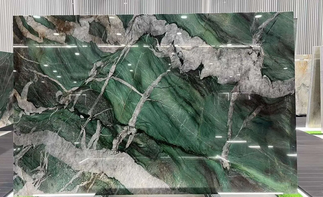 Green White Natural Marble Background Wall Home Decoration