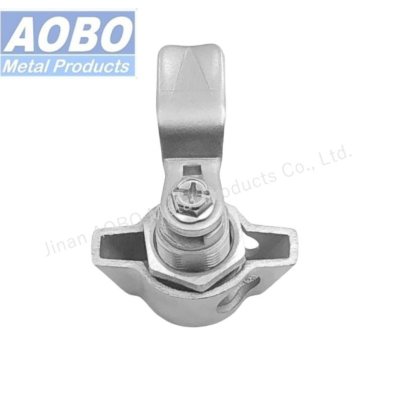 Heavy Duty Precision Cast Industrial Cabinet Quarter Turn for Padlock Stainless Steel Padlockable Wing Knob Cam Lock Latch