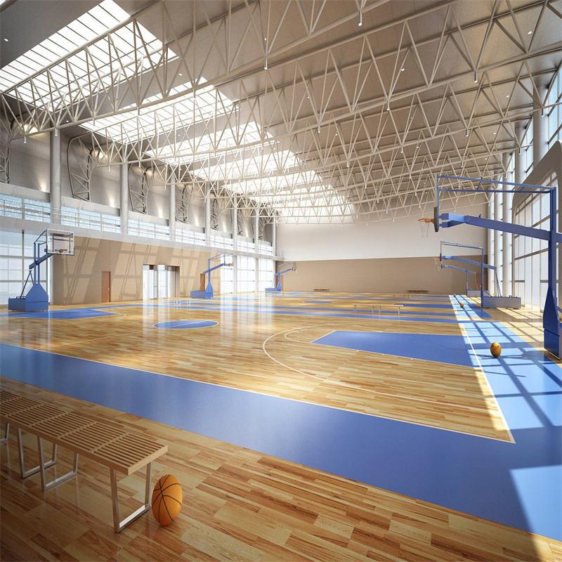Customized Design Space Frame Truss System Steel Auditorium Structure Sports Stadium Construction