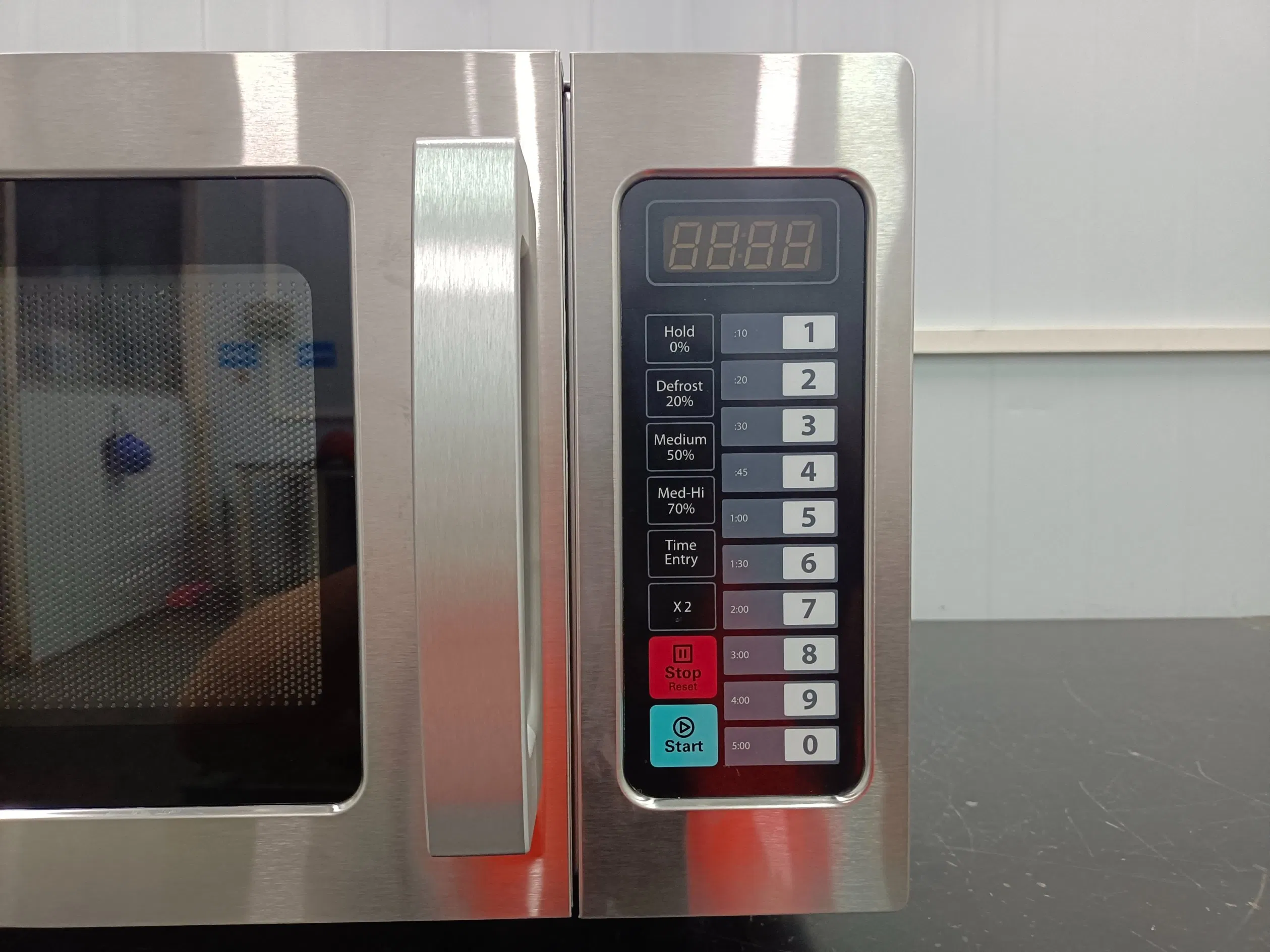 25L Stainless Steel Heavy-Duty Commercial Microwave Oven with LED Display