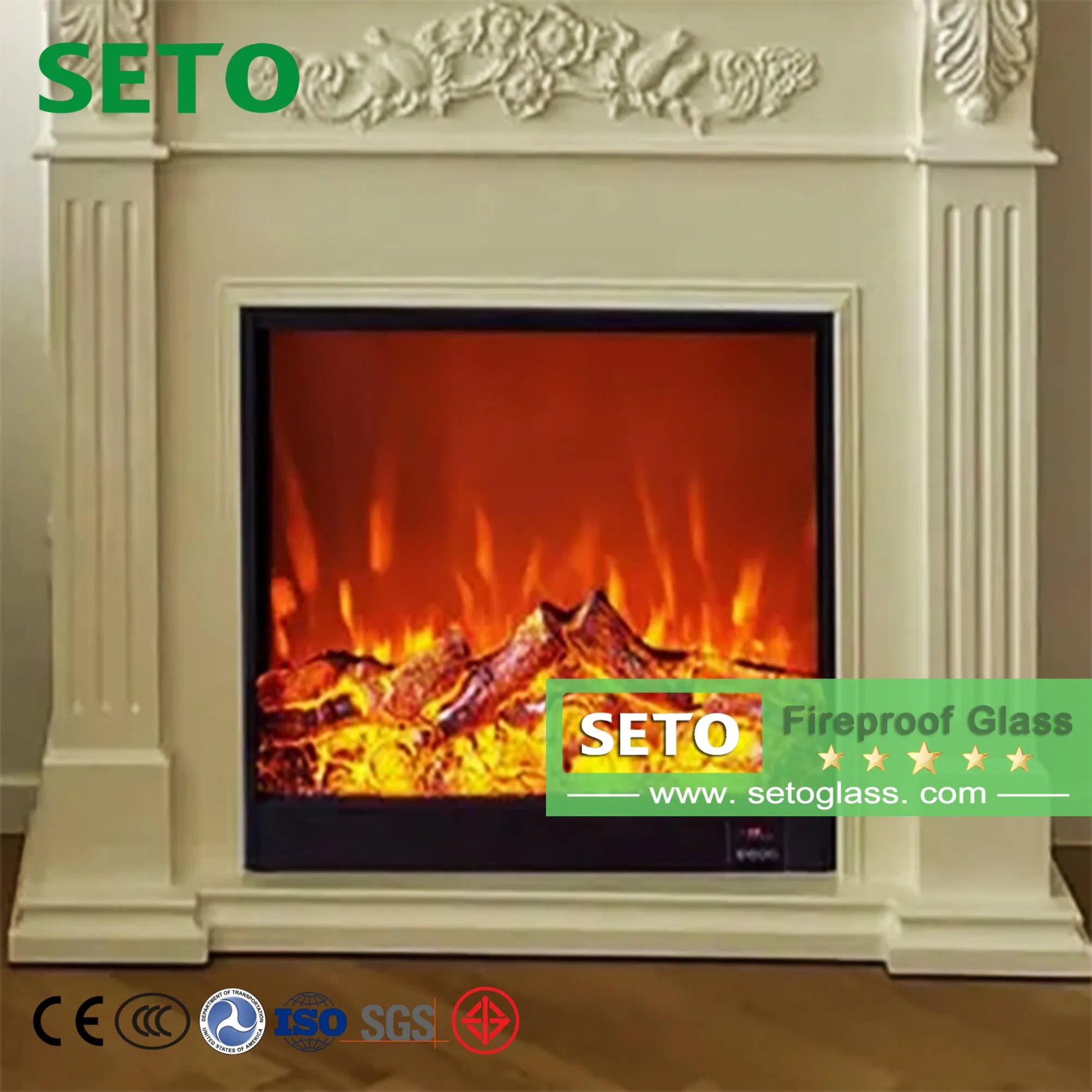 Monolithic Fire-Rated Fireproof Glass for Doors/Windows