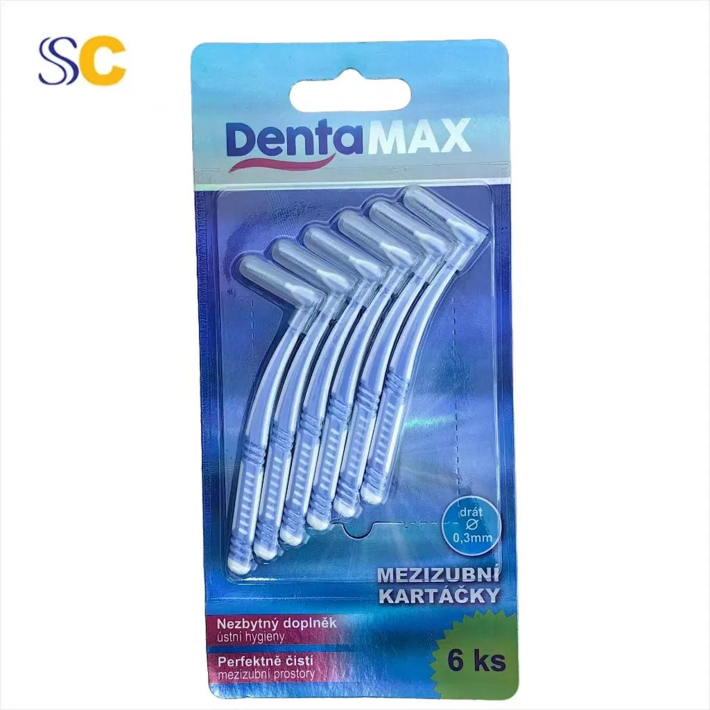 0.4mm Colorful Interdental Brush Head Teeth Space Clean Orthodontic L Shape Toothpick