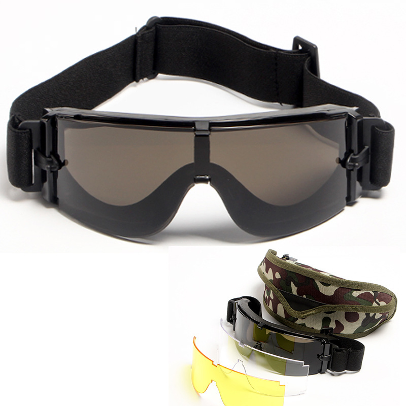 Outdoor Tactical Glasses Windproof Anti-Fog Anti-Ultraviolet Goggles