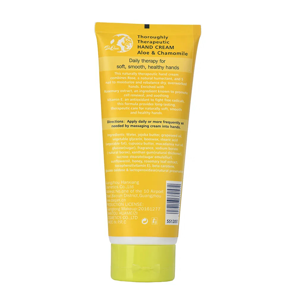 Daqan Skincare Aloe Vera and Chamomile Anti-Wrinkle Moisturizing Hand Cream for Dry Skin