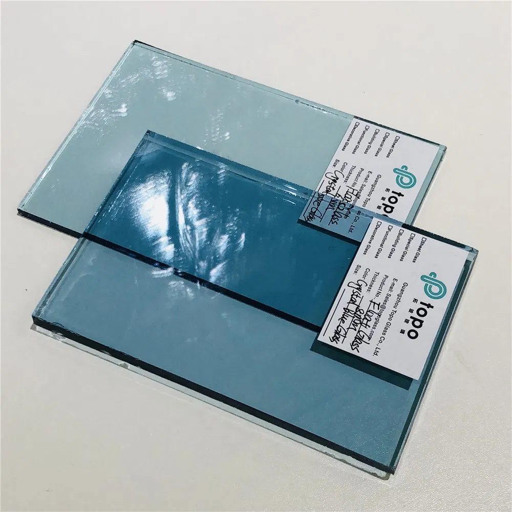 3mm-12mm Colored Light Blue Tinted Crystal Blue Float Sheet Glass (C-LB)