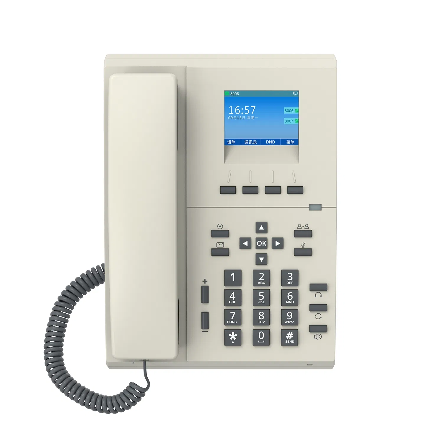 High Quality Color Screen Phone VoIP Phone WiFi & Poe Network IP Telephone