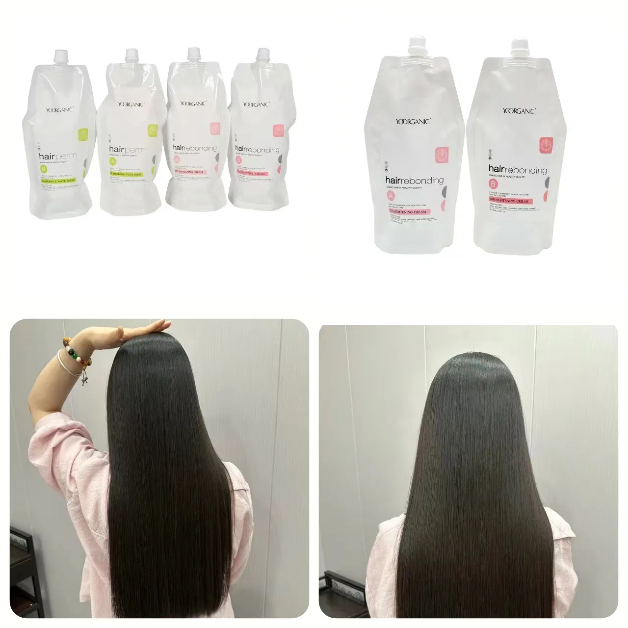 1000ml Non Allergic Best Hair Rebonding Brands Straight Perm Cream for Professional Salon