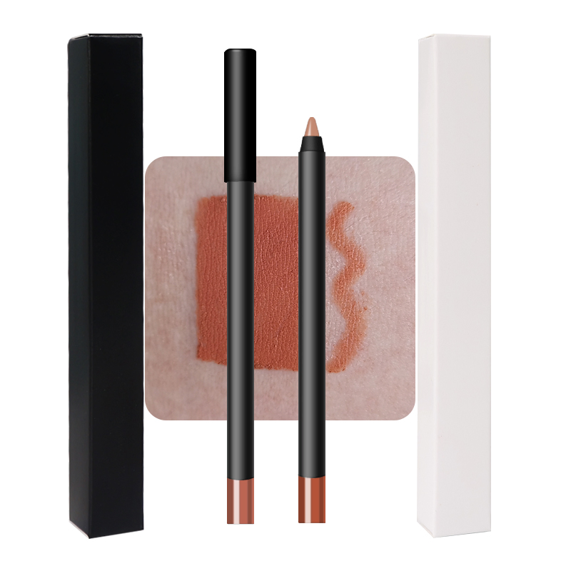 Private Label Custom Vegan Cruelty Free Creamy Dark Brown Nude Lip Liner