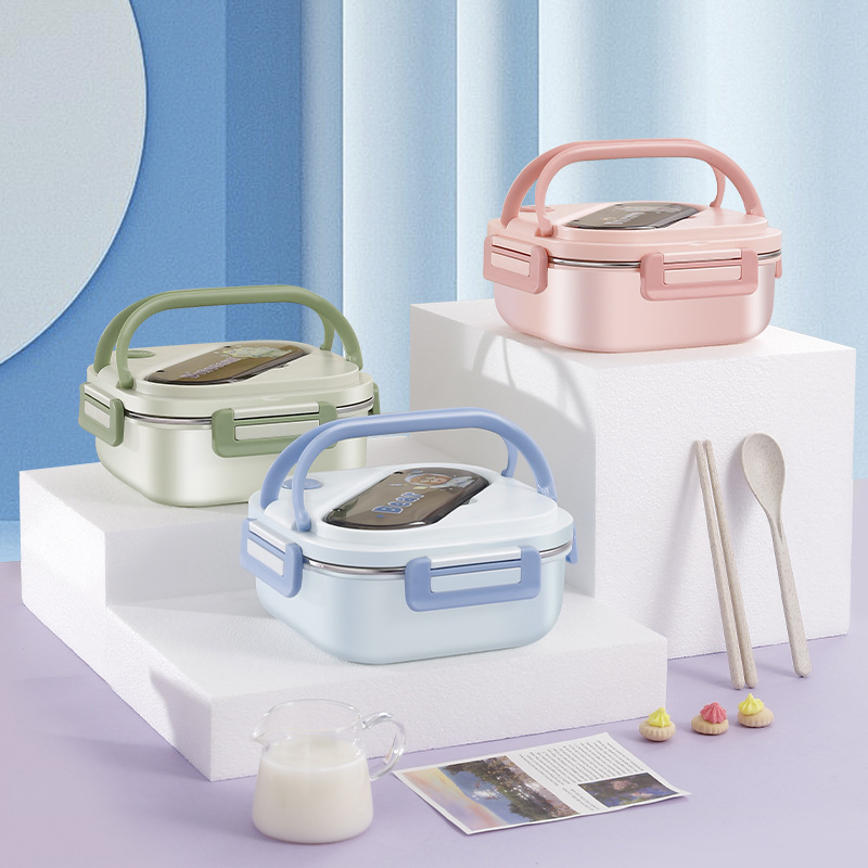 201 Stainless Steel Thermal Insulated Cartoon Bento Lunch Box