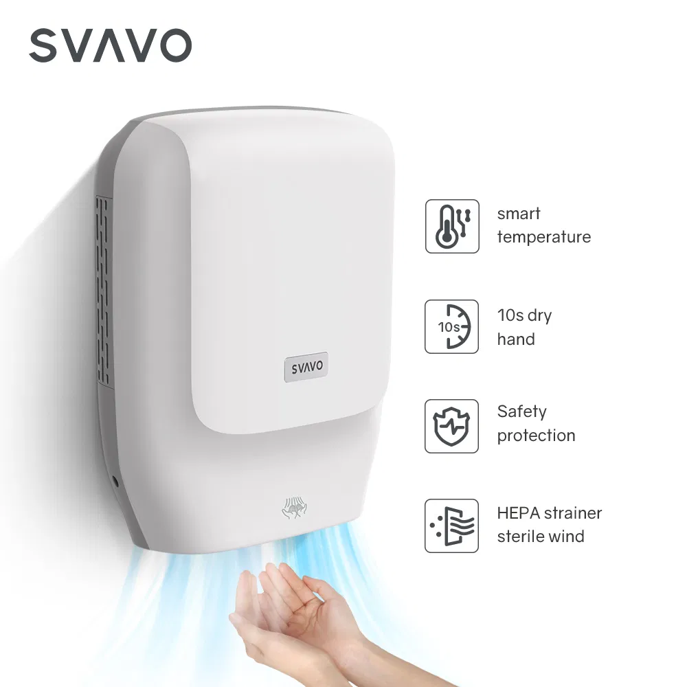 High Speed Electric Infrared Sensor Wall Mounted Hand Dryer for Toilet